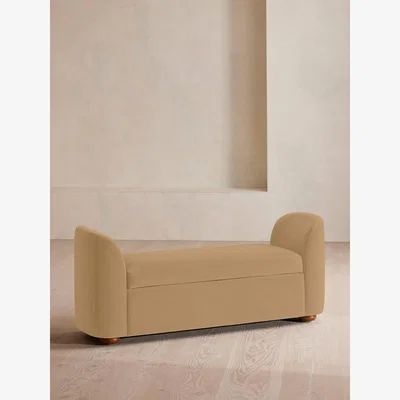 Soho Home Athena Bench, Velvet, Camel