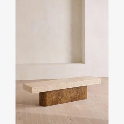 Soho Home Ramsey Bench, Travertine