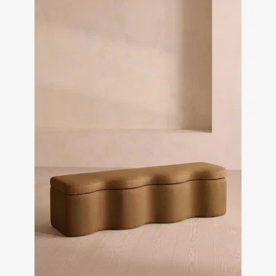 Soho Home Eli Storage Bench, Linen, Ochre
