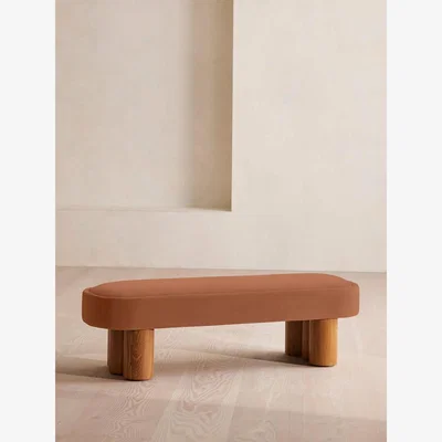 Soho Home Nieve Bench, Velvet, Antique Rose