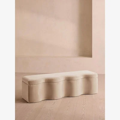 Soho Home Eli Storage Bench, Porcelain Velvet