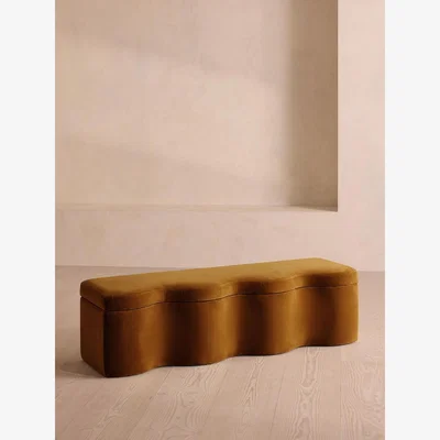 Soho Home Eli Storage Bench, Mustard Velvet