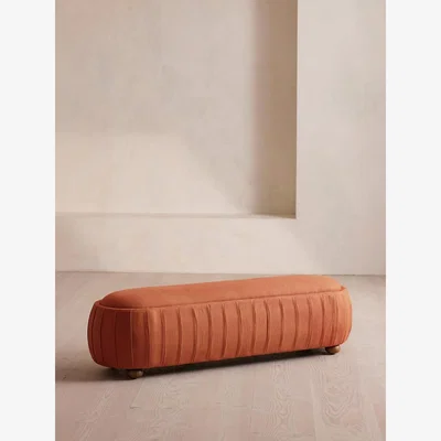 Soho Home Vivienne Bench, Linen, Antique Rose
