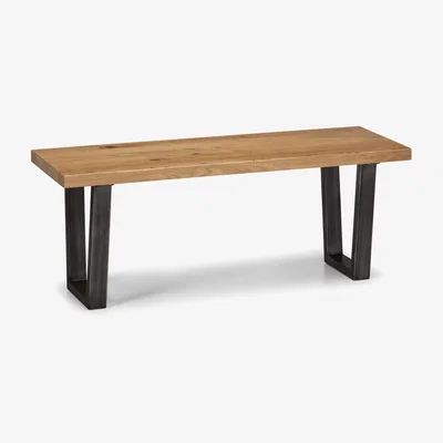 Teddy Beau Julain Bowen Brooklyn Upholstered Bench in Charcoal