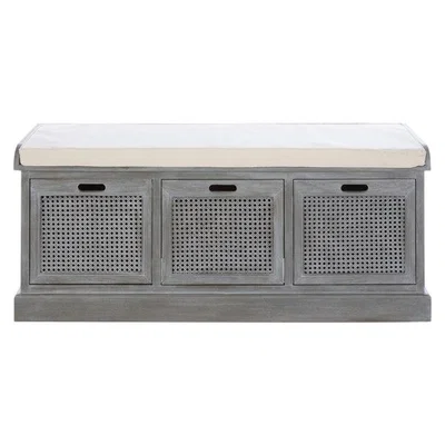 Teddy Beau Teddy's Collection Harold 3 Drawer Slate Grey Storage Bench