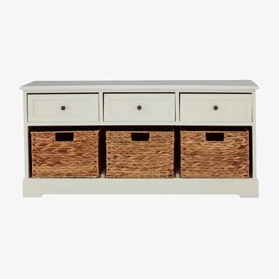 Teddy Beau Teddy's Collection Vito Ivory Storage Bench