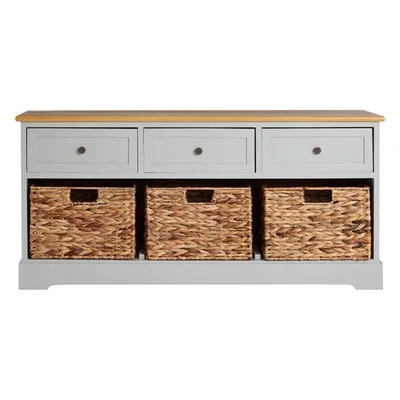 Teddy Beau Teddy's Collection Vito Grey Storage Bench
