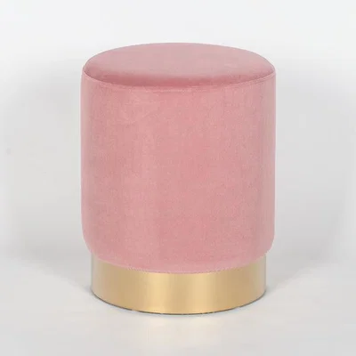 Teddy Beau Maison Reproductions Round Footstool / Pink