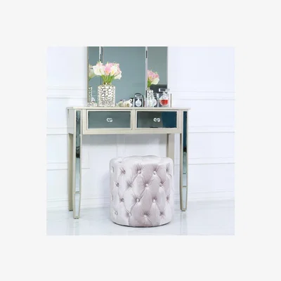 Teddy Beau Deco Home Nala Soft Pink Tufted Stool