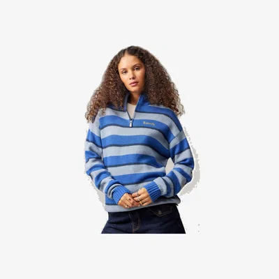 Urban Outfitters Bench UO Exclusive Mikina Half-Zip Knit - Navy XL at Urban Outfitters