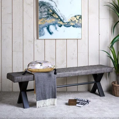 Woods Furniture Industrial Dining Bench 140cm - Grey