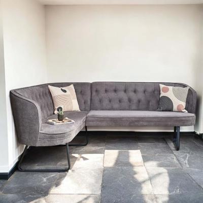 Woods Furniture Frampton Corner Bench - Anthracite Right Hand Facing
