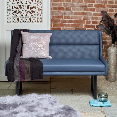 Woods Furniture Jupiter Bench With Backrest in Navy