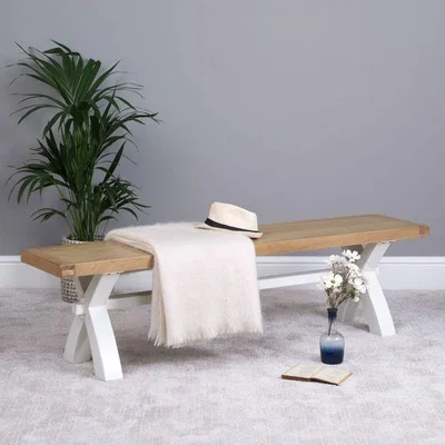Woods Furniture Tetbury Painted Oak Small Dining Bench