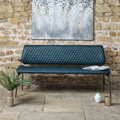 Woods Furniture Digby Dining Bench - Dark Blue