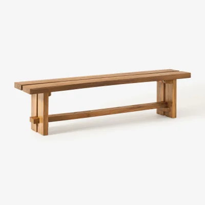 Westwing Teak Wood Bench Hugo, in various sizes