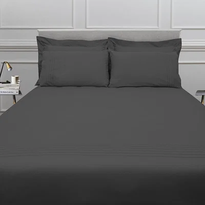 Amara Reed Family Linen - Grafton Bed Set - Charcoal - King