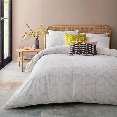 Amara Orla Kiely - Linear Stem Duvet Cover - Cloud Pink - King