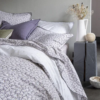 Amara Alexandre Turpault - Sous-Bois Cotton Duvet Cover - White/Purple - King