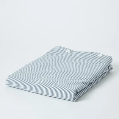 The Conran Shop Stonewashed Cotton Duvet Cover in Blue Stripe King Size