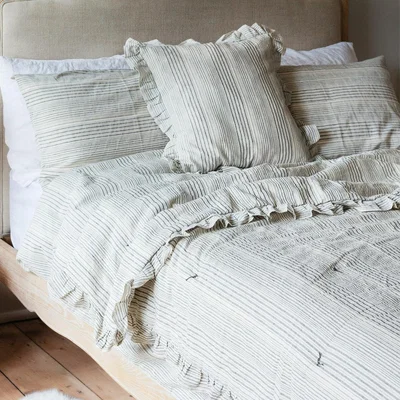 Graham & Green Annika Woven Stripe King Size Quilt