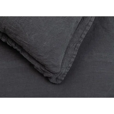 Heal's Heal's Washed Linen Charcoal Duvet Cover King - Heal's UK Bedroom Furniture