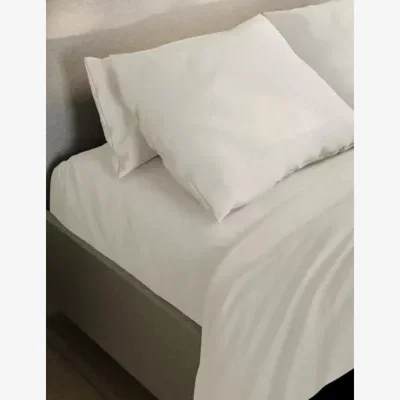 Marks & Spencer M&S Cotton Rich Percale Duvet Cover - 5FT - Soft White, Soft White,Teal,Dove,White,Light Putty,Blue Denim,Silver Grey,Light Cream,Aqua,Medium Pink,Light Duck Egg,Dark Grey