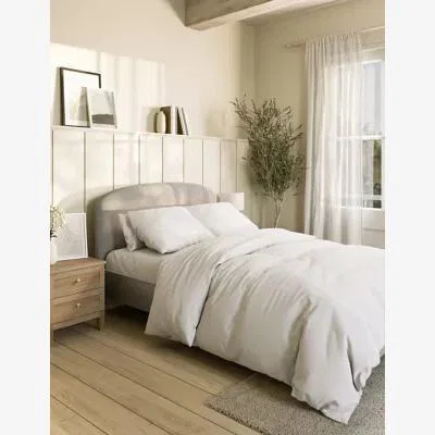 Marks & Spencer M&S Pure Cotton 300 Thread Count Duvet Cover - 5FT - Light Cream, Light Cream,Duck Egg