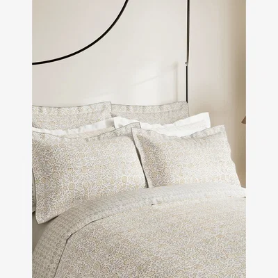 Marks & Spencer V&A Pure Cotton Percale Kerala Duvet Cover - 5FT - Ivory Mix, Ivory Mix
