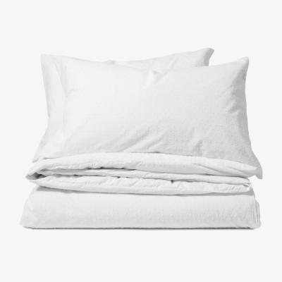 Made.com Veli 100% Cotton Plumetis Weave Duvet Cover + 2 Pillowcases, King, White