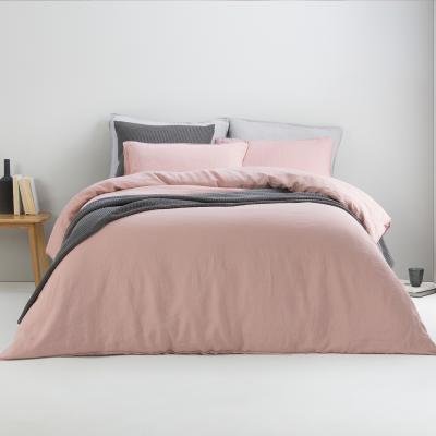 Made.com Brisa Linen Duvet Cover + 2 Pillowcases, King, Dusky Pink
