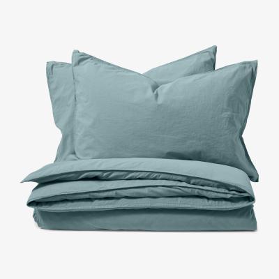Made.com Alexia 100% Organic Stonewashed Cotton Duvet Cover + 2 Pillowcases, King, Dusty Teal