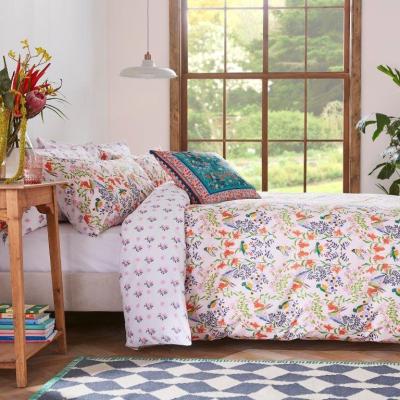 Downtown Cath Kidston Paper Birds Duvet Cover Set - Single, Cotton, Floral - ["Multi"], ["Single","Double","King"]