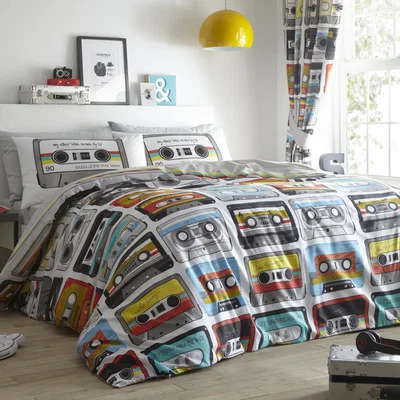 The Range Retro Cassettes Duvet Set - Multi