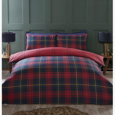 The Range Kinsley Tartan Duvet Cover and Pillowcase Set - Red / King
