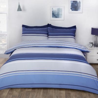 The Range Richmond Stripe Duvet Cover and Pillowcase Set - Blue / King