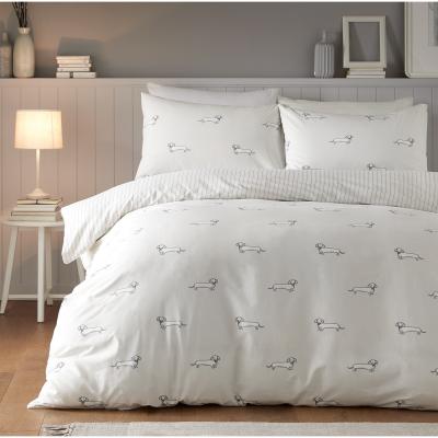 The Range Mylo The Dachshund Duvet Cover and Pillowcase Set - Neutral / King