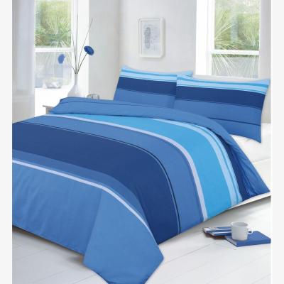 The Range Carter Blue Striped Duvet Cover Set Modern Bedding - Blue / King
