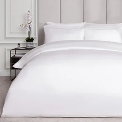 The Range Highams 220 Thread Count Hotel Luxury Premium Quality Cotton Soft Duvet Cover - White / King / 220