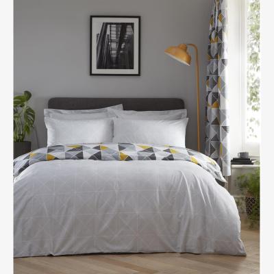 The Range 144 Thread Count Bedding Prisma Duvet Cover Set - Grey / King