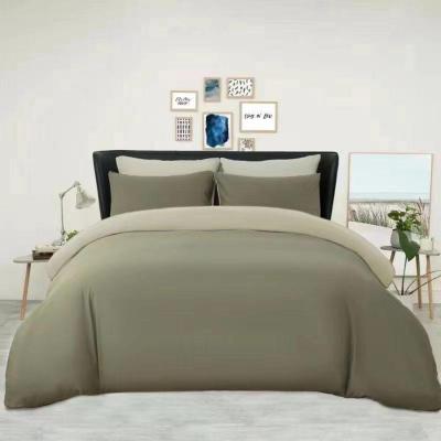 The Range Plain Duvet Cover With Pillowcase Bedding Set - Khaki Taupe / King size
