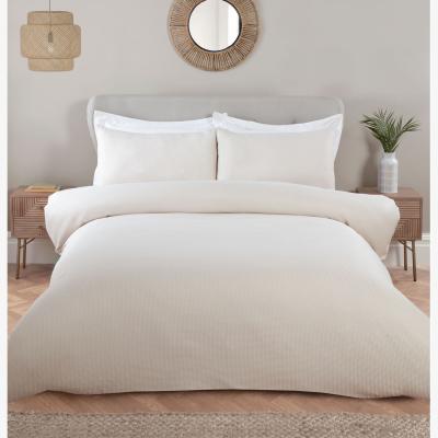 The Range Malvern Waffle Duvet Cover and Pillowcase Set - Natural / King