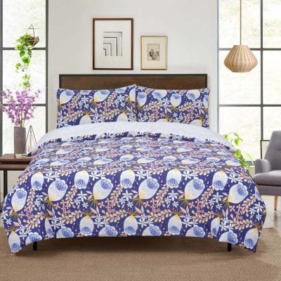 The Range Vantona Easy Living Range Delilah Duvet Cover Set - Blue/Multi / King