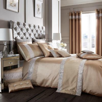 The Range Luxury Onyx Duvet Cover and Pillowcase Set  - Latte / King