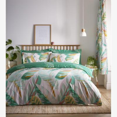 The Range 144 Thread Count Bedding Palma Leaves Duvet Cover Set - Green / King