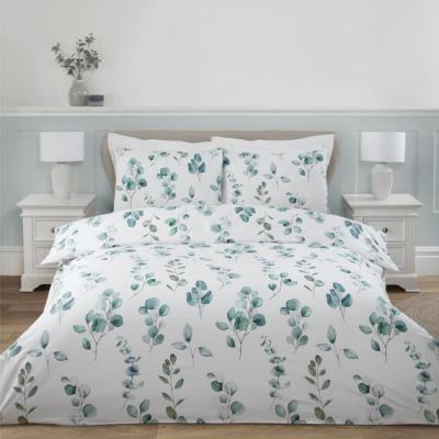 The Range Eucalyptus Green Duvet Cover and Pillowcase Set - King size