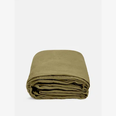 Soho Home Luna Linen Duvet Cover Olive, King