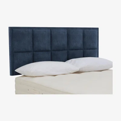 Furniture Village Hypnos - Riley Strutted Headboard - King Size - Premium Royal Navy