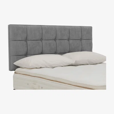 Furniture Village Hypnos - Mia Strutted Headboard - King Size - Premium Pewter Haze