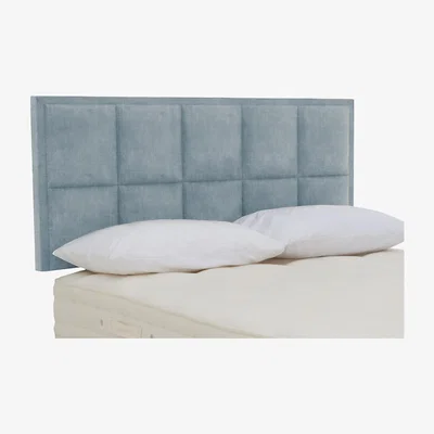 Furniture Village Hypnos - Riley Strutted Headboard - King Size - Premium Glacier Blue